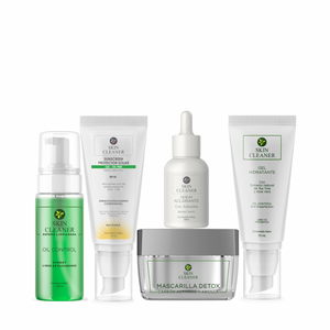 KITX5 Espuma Limpiadora + Mascarilla Detox + Serum Despigmentante + Gel Hidratante + Protector Solar En Gel SPF50