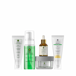 KITX5 Espuma Limpiadora + Mascarilla Detox + Serum De Vit C + Gel Hidratante + Protector Solar En Gel SPF50