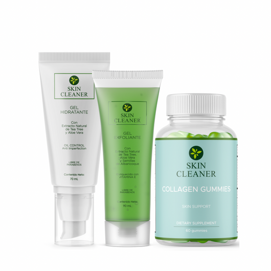 KITX3 Gel Exfoliante + Gel Hidratante + Gummies De Colageno