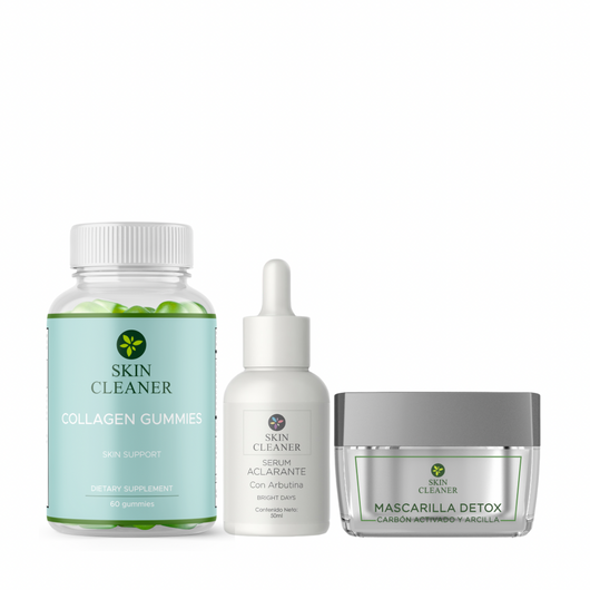 KITX3 Mascarilla Detox + Serum Despigmentante + Gummies De Colageno