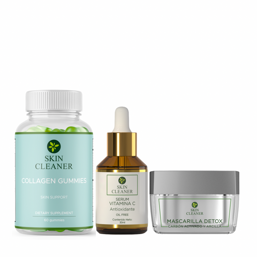 KITX3 Mascarilla Detox + Serum De Vit C + Gummies De Colageno