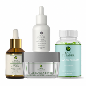 KITX4 Mascarilla Detox + Serum Despigmentante + Serum De Vit C + Gummies De Colageno