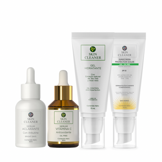 KITX4 Serum Despigmentante + Serum De Vit C + Gel Hidratante + Protector Solar En Gel SPF 50+