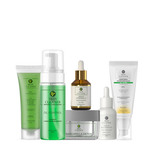 KITX6 Espuma Limpiadora + Gel Exfoliante + Mascarilla Detox + Serum Vit C + Serum Despigmentante + Protector Solar