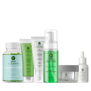 KITX6 Espuma Limpiadora + Gel Exfoliante + Mascarilla Detox + Serum Despigmentante + Gel Hidratante + Gummies De Colágeno