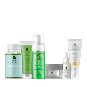 KITX6 Espuma Limpiadora + Gel Exfoliante + Mascarilla Detox + Serum Despigmentante + Protector Solar + Gummies De Colágeno