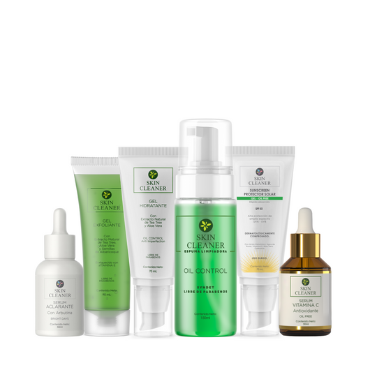 KITX6 Espuma Limpiadora + Gel Exfoliante + Serum Vit C + Serum Despigmentante + Gel Hidratante + Protector Solar