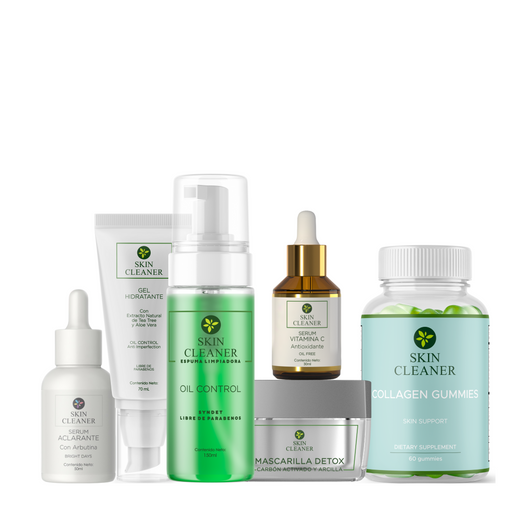 KITX6 Espuma Limpiadora + Mascarilla Detox + Serum Despigmentante + Serum Vit C + Gel Hidratante + Gummies De Colágeno