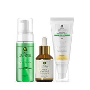 KITX3 Espuma Limpiadora + Serum De Vit C + Protector Solar En Gel SPF50+