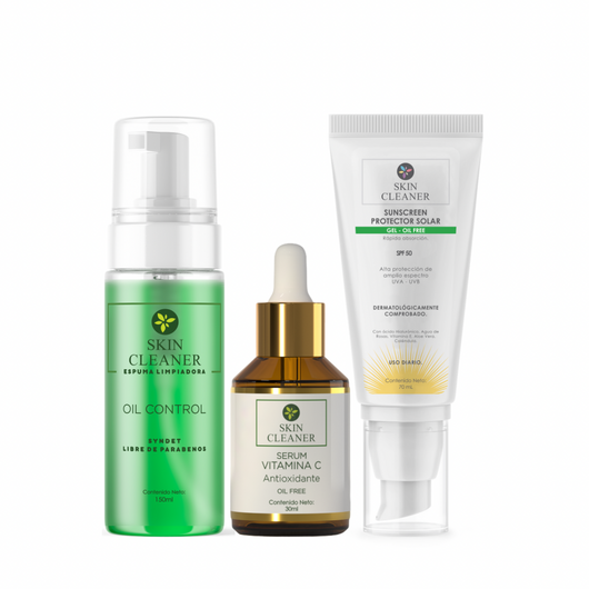 KITX3 Espuma Limpiadora + Serum De Vit C + Protector Solar En Gel SPF50+