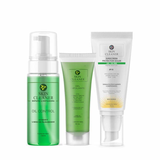 KITX3 Espuma Limpiadora + Gel Exfoliante + Protector Solar En Gel SPF50+