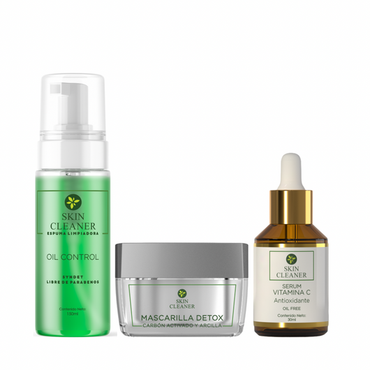 KITX3 Espuma Limpiadora + Mascarilla Detox + Serum De Vit C
