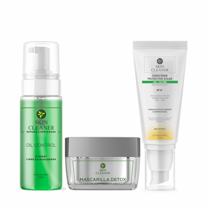 KITX3 Espuma Limpiadora + Mascarilla Detox + Protector Solar En Gel SPF50+