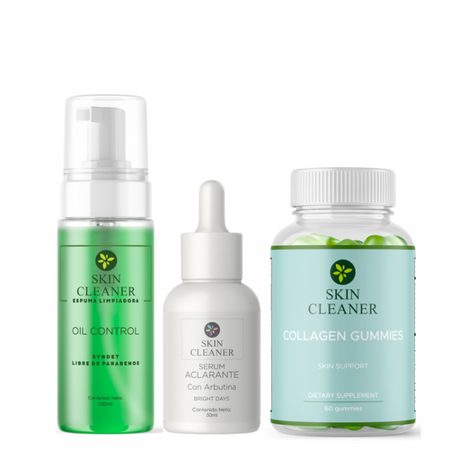 KITX3 Espuma Limpiadora + Serum Despigmentante + Gummies De Colageno
