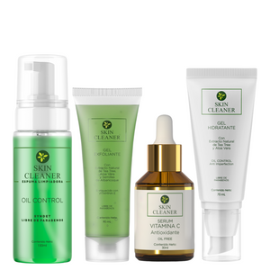 KITX4 Espuma Limpiadora + Gel Exfoliante + Serum De Vit C + Gel Hidratante